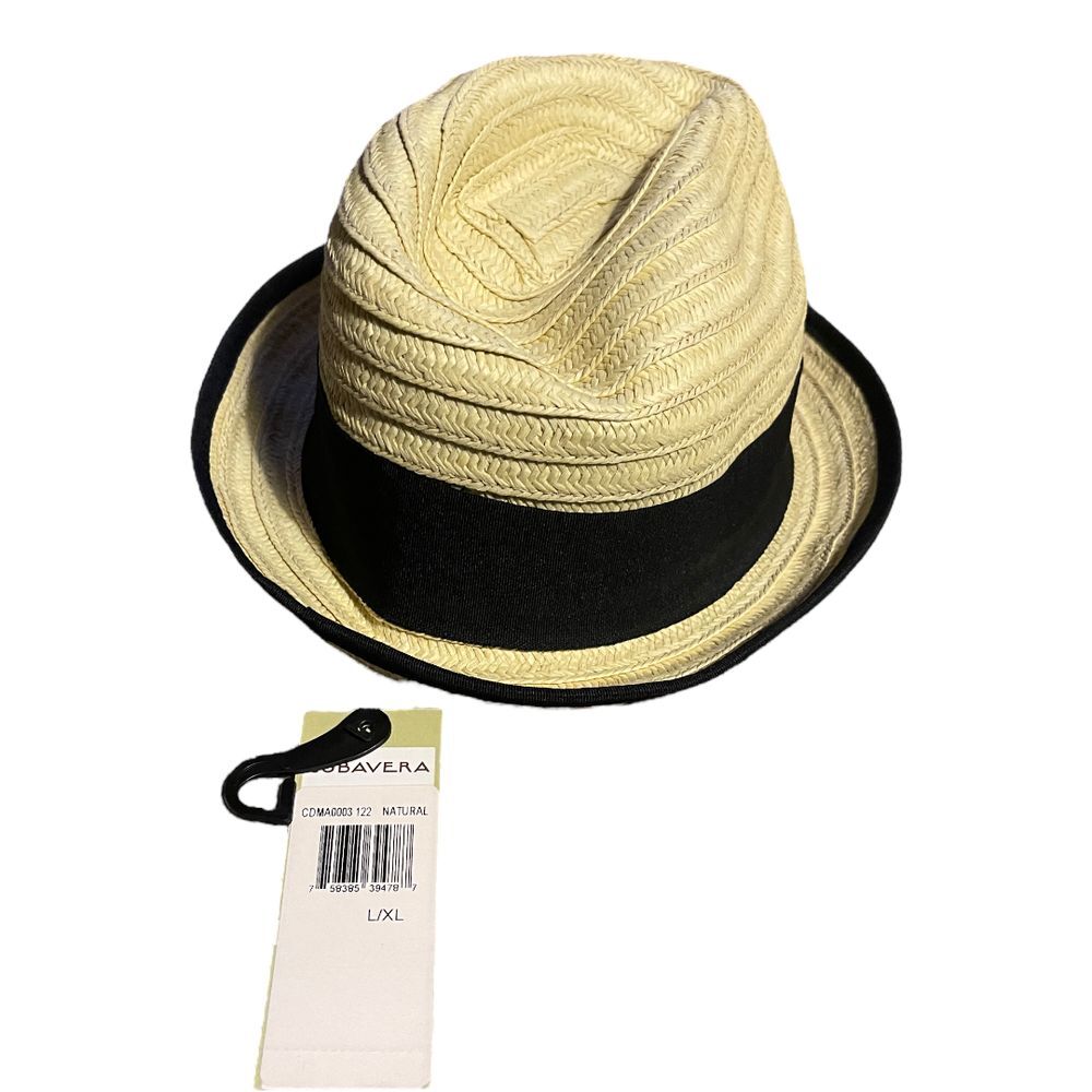 NWT Cubavera‎ Straw Fedora Hat Kids L/XL